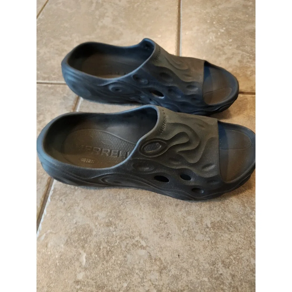 Merrell Hydro Slide Mens 9 Black Water Sandals Recovery Shoes J003661